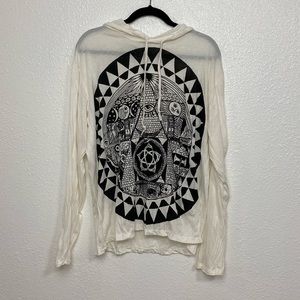 Earthbound trippy Boho Long Sleeve Pullover Hoody XL